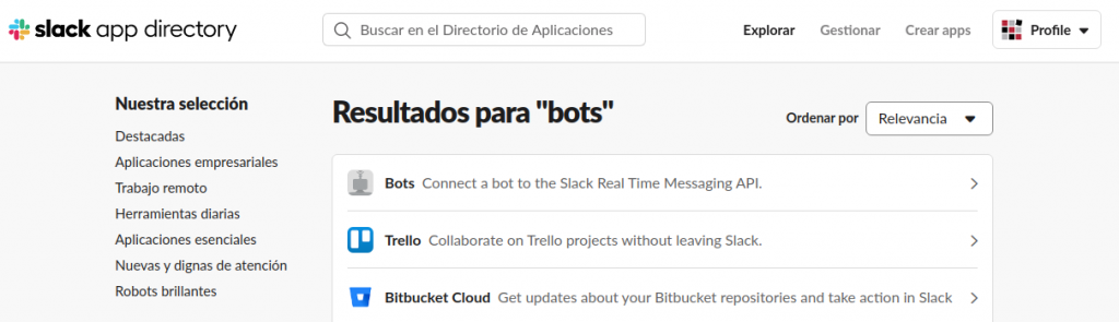 Dar de alta nuestro bot en Slack