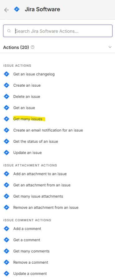 “Get many issues” Jira