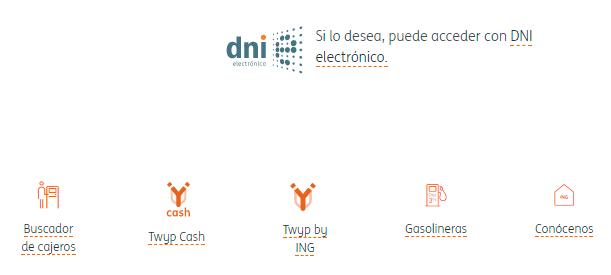 En la web del DNI electrónico, las opciones incluyen texto y logo para identificarlos mejor