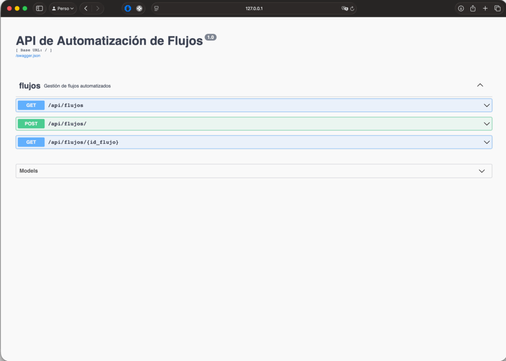 API de automatización de flujos