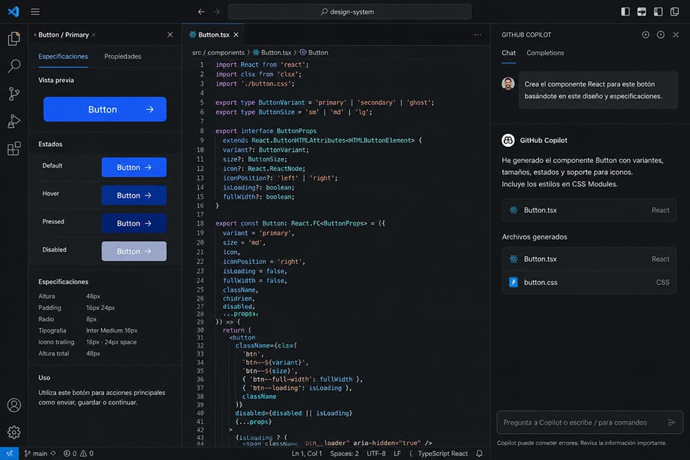 crear un Design System con IA GitHub Copilot