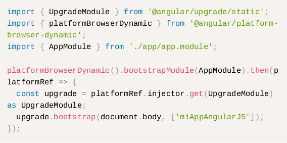 Migración de AngularJS a Angular