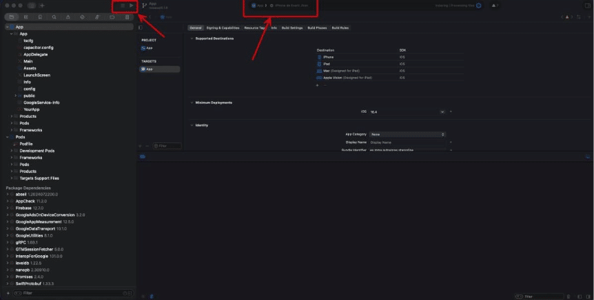 Abrir el proyecto en Xcode 