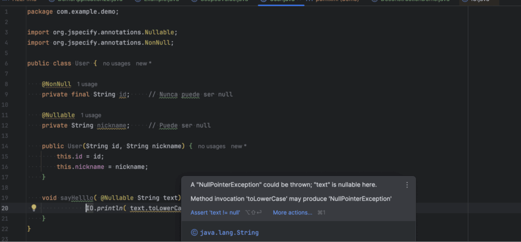 JSpecify y el soporte en Spring JDK 25 (Java 25)