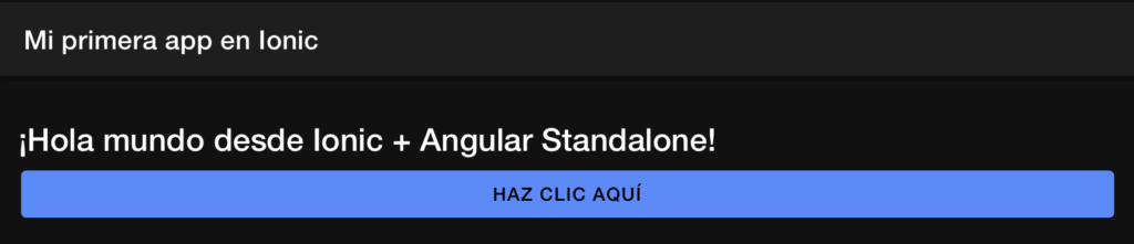 mi primera app en Ionic