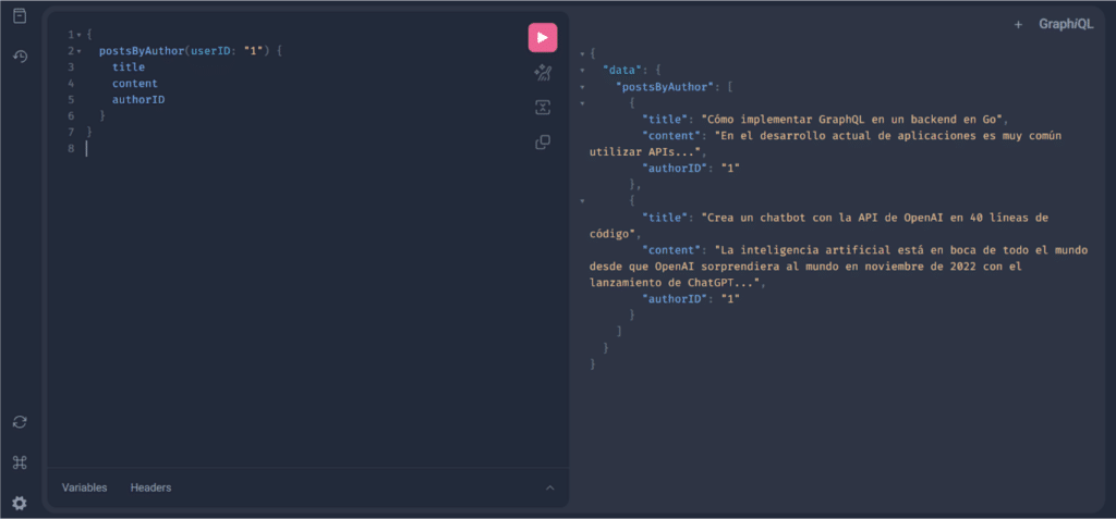 playground de GraphQL
